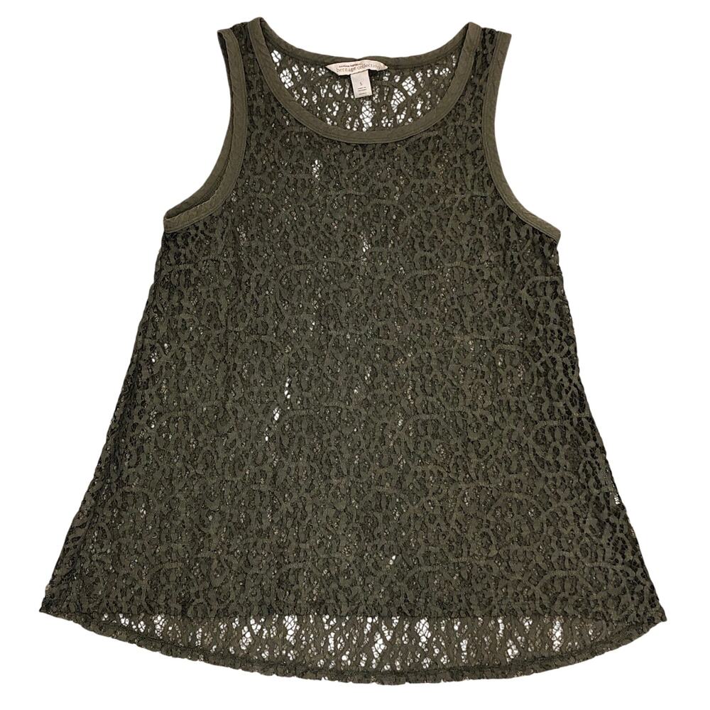 Banana‎ Republic Heritage Collection Lace Tank Sleeveless Olive Green Women’s S